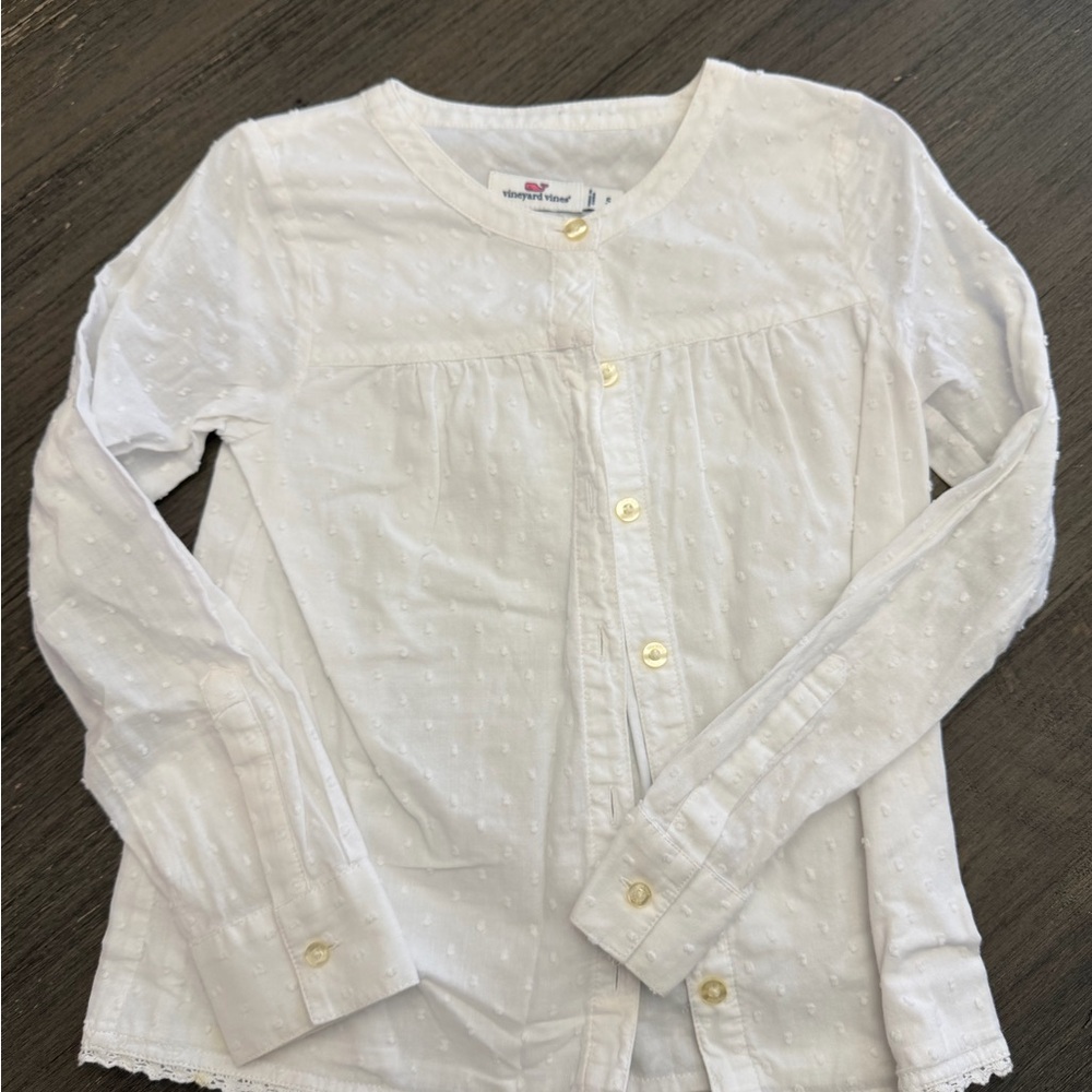 Vineyard Vines White Kids Button-Down Shirt